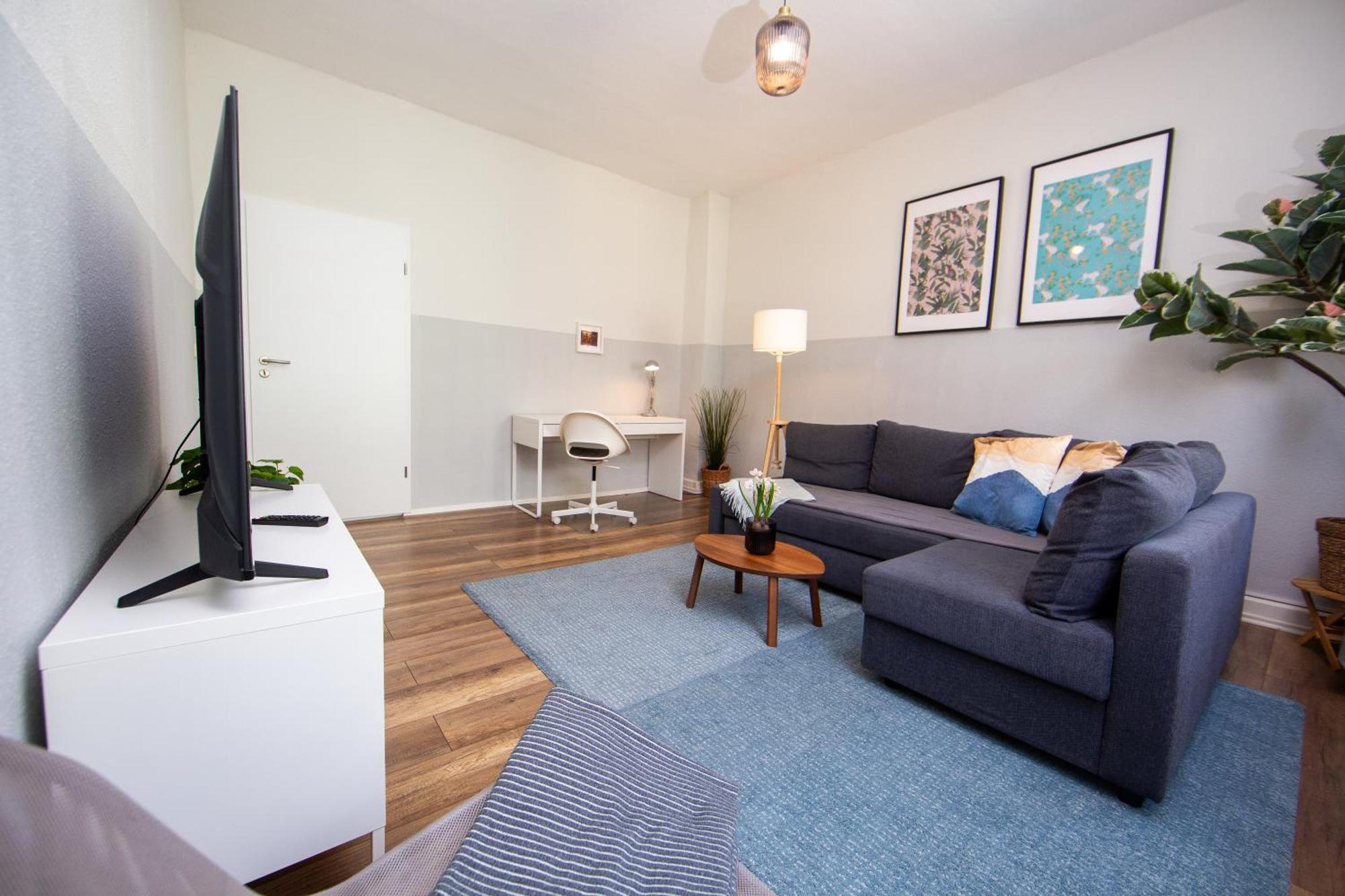 Grossraum-Apartments Mit 2Sz, Wz, Kueche, Smart-Tv, Parken, Etc エアフルト 部屋 写真