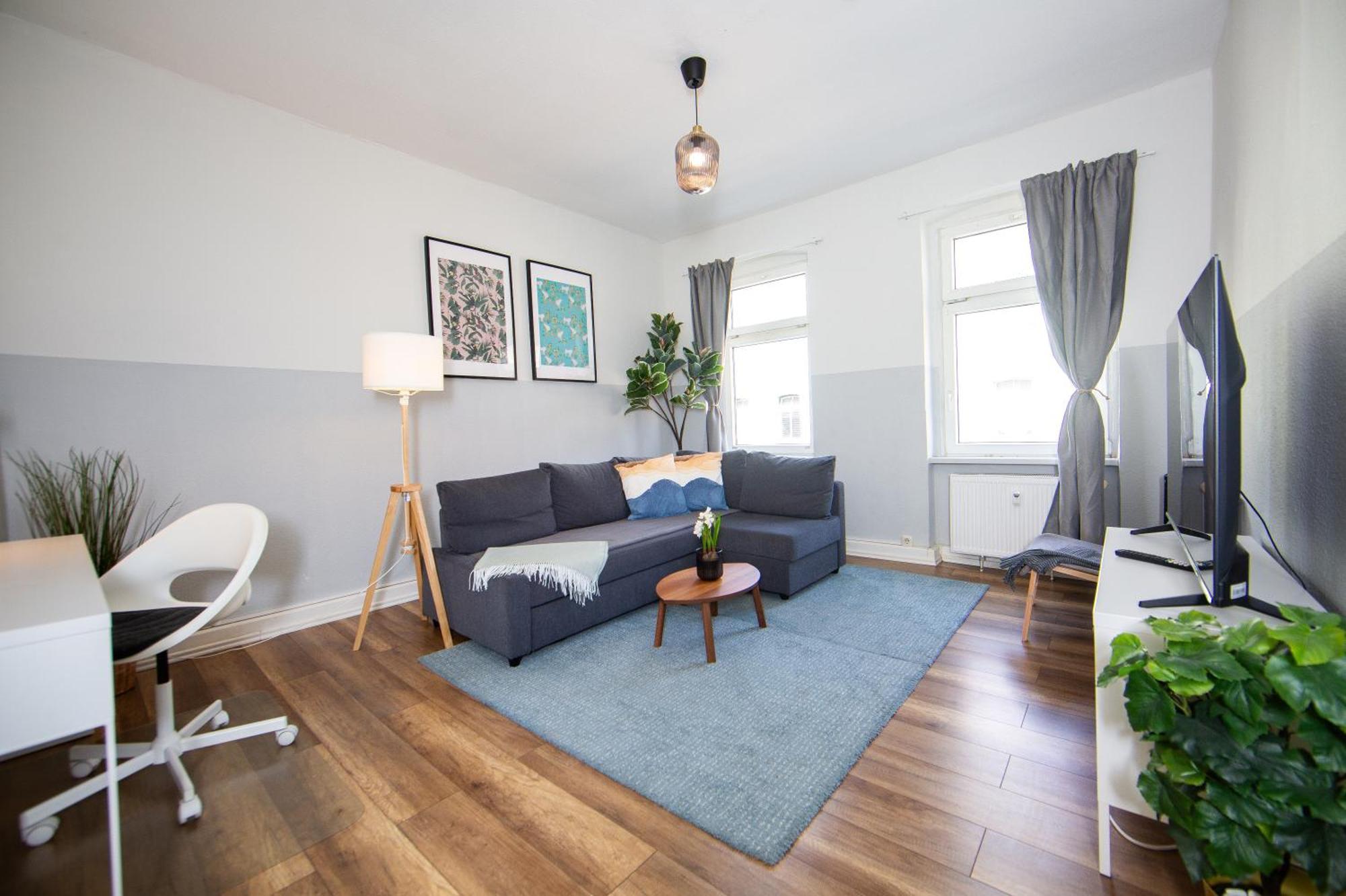Grossraum-Apartments Mit 2Sz, Wz, Kueche, Smart-Tv, Parken, Etc エアフルト 部屋 写真